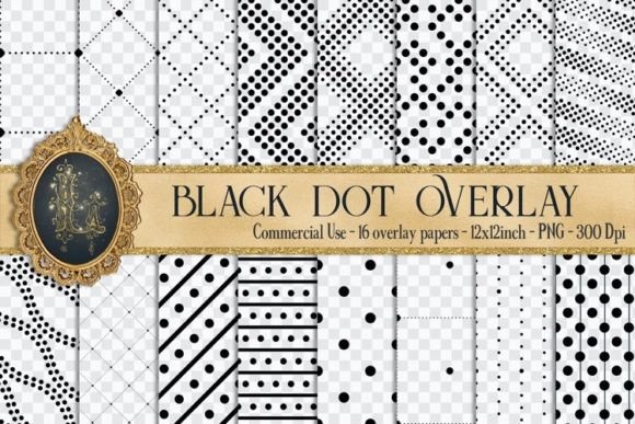 Download Seamless Black Polka Dot Overlay PNG - Premium Resources