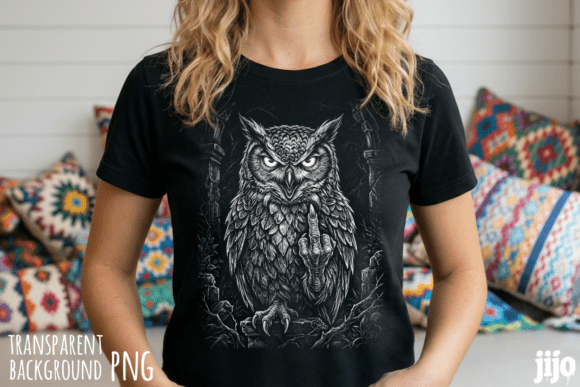 Download Owl Rude Gothic Illustration PNG - Illustration Collection