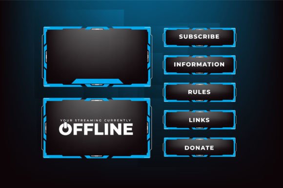 Download Modern Gaming Overlay Template Vector - Overlay Collection