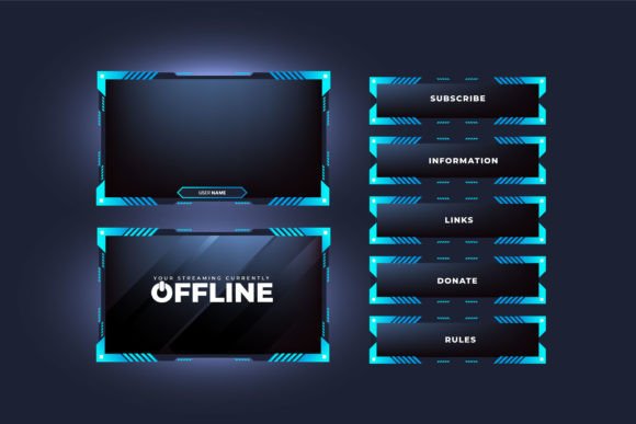 Download Futuristic Streaming Overlay Frame - Overlay Collection